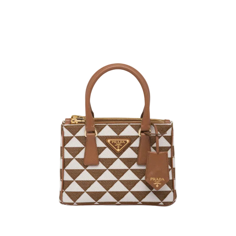 Prada Symbole embroidered fabric mini bag