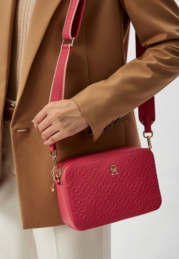 Sac bandoulière à monogramme TH embossé