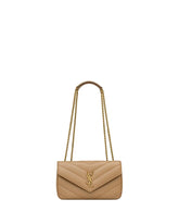YSL LOULOU SMALL MATELASSÉ
NATURAL TAN