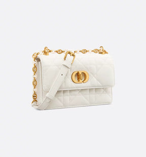 Diôr Mini sac Miss Caro d'agneau Macrocannage couleur latte