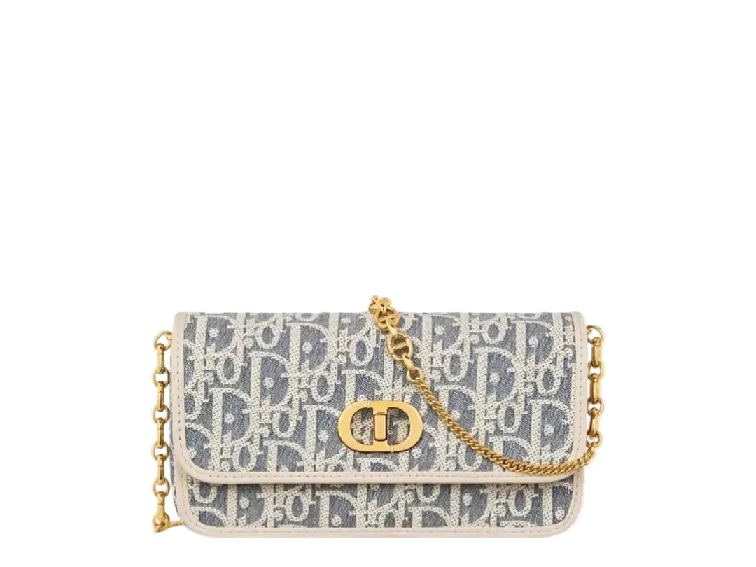 Petite pochette Miss Caro Dior avec chaîne en toile Dior