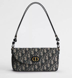 Pochette à chaîne D-Vine 30 Montaigne
Toile jacquard Dior Oblique bleu