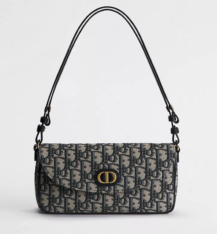 Pochette à chaîne D-Vine 30 Montaigne
Toile jacquard Dior Oblique bleu