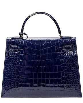 Sac à main Kelly bleu saphir