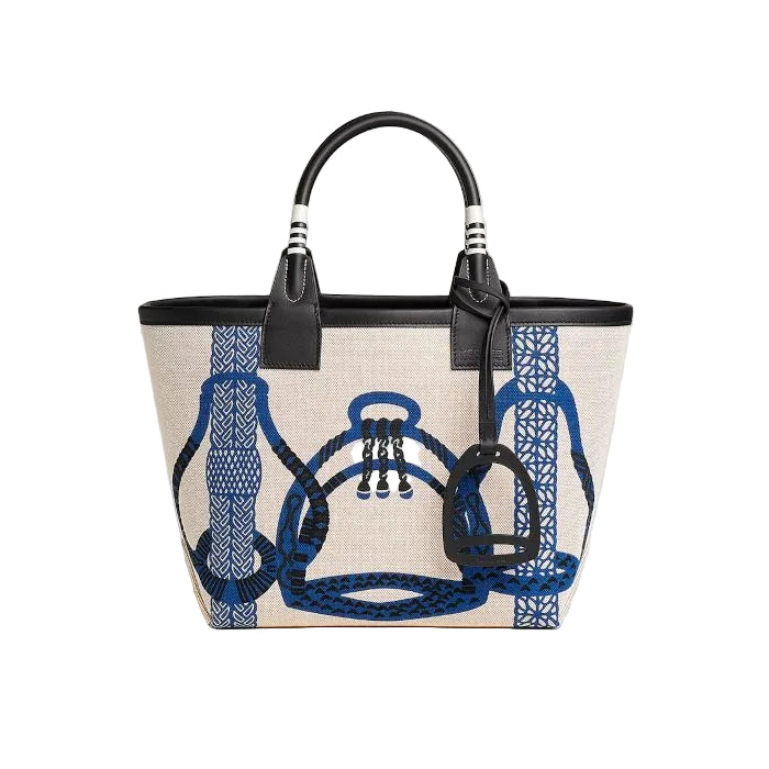 Sac cabas en toile imprimée avec poignées