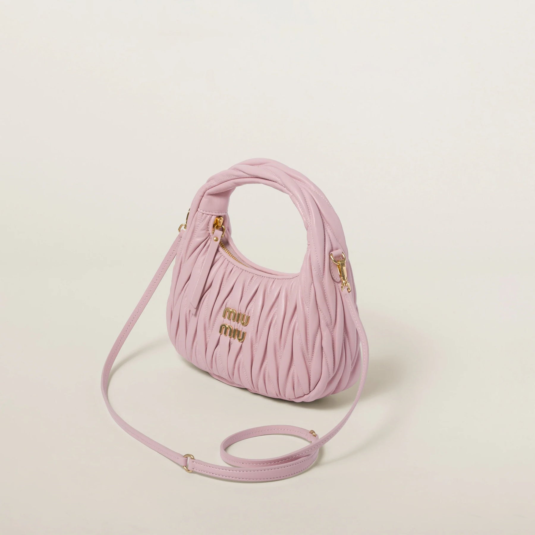 MIÛ MIÜ Sac hobo Wander nappa matelassé