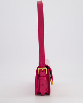 Sac bandoulière à rabat Mïss Diôr Fuchsia Christian Diôr de veau verni avec finitions dorées
