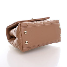Sac Chanel Mini caviar marron avec poignée Coco