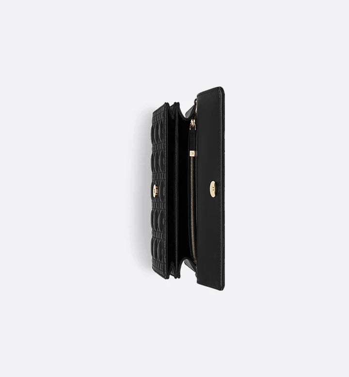 Sac Top Handle My Diôr 
d'agneau Cannage noir