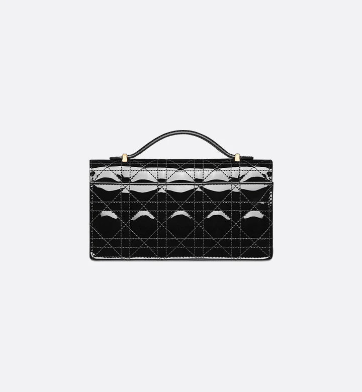 Mini sac My Diôr Cannage verni noir