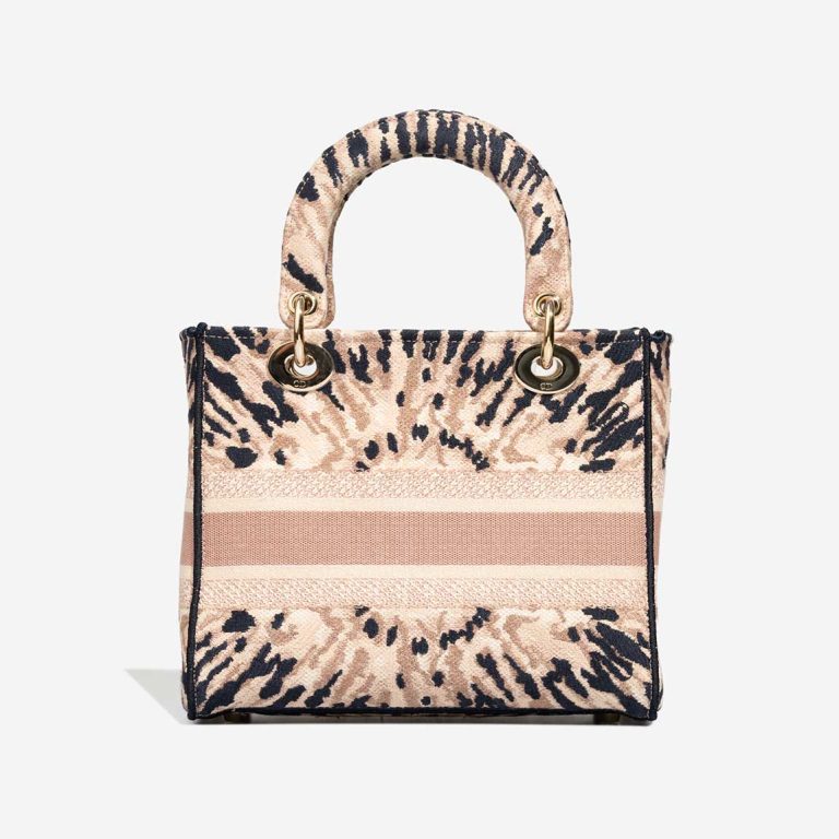 Dior Lady Medium en toile beige / multicolore