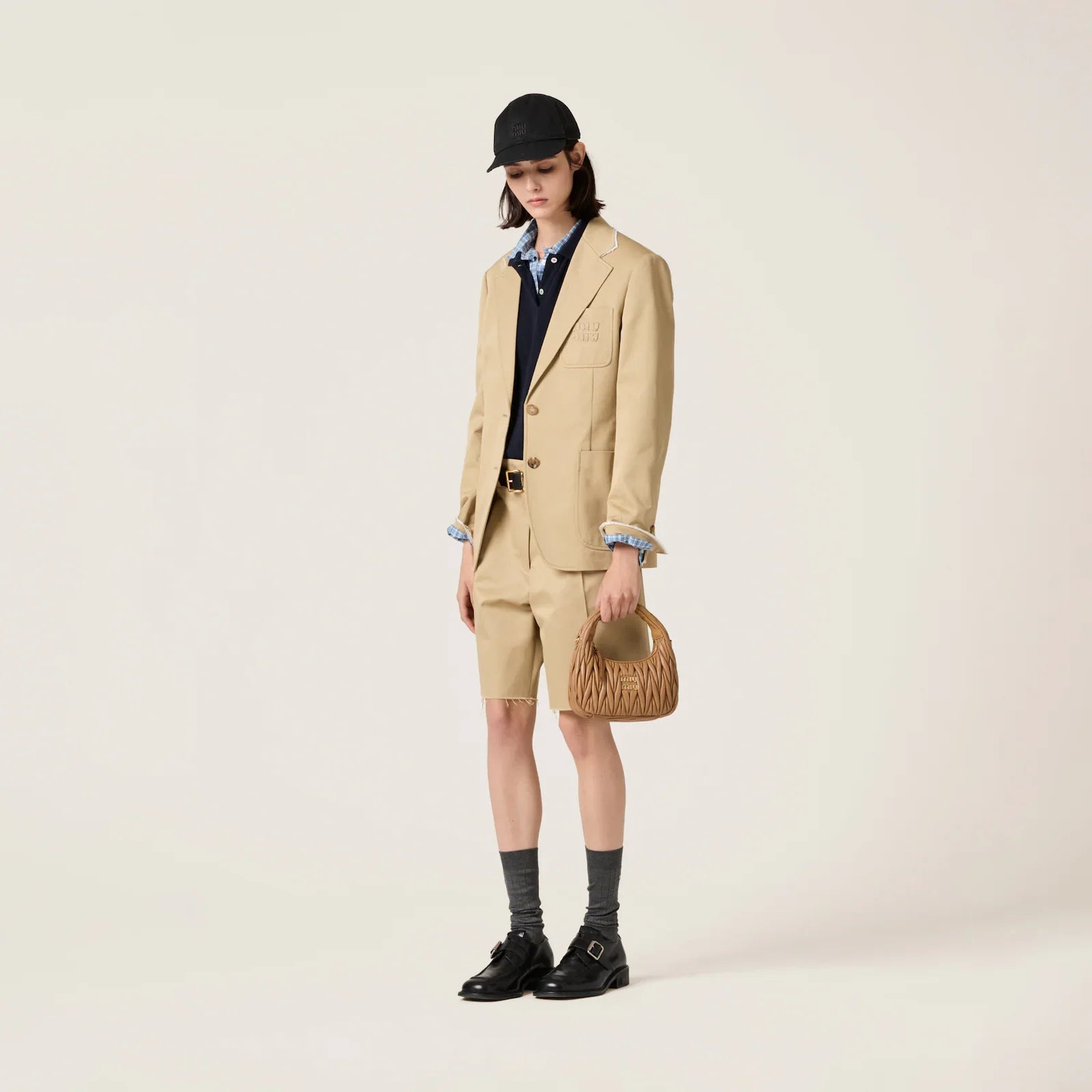MIÛ MIÜ Sac hobo Wander nappa matelassé