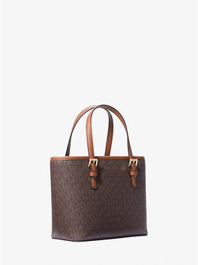 MK Très petit sac fourre-tout Jet Set Travel à fermeture éclair sur le dessus et à logo