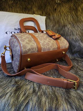 Co@ch Restored Ruby Satchel 25 In Signature Textile Jacquard