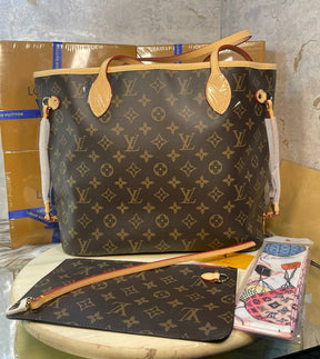 LV Sac Neverfull MM En cuir