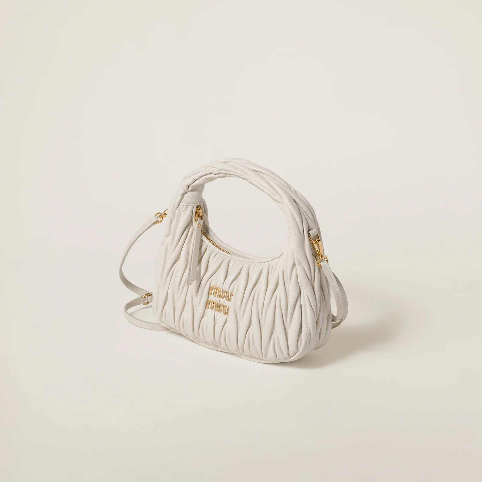MIÛ MIÜ Sac hobo Wander nappa matelassé
