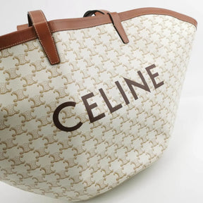 Sac Cabas Triomphe CLN Toile enduite Marron et Beige