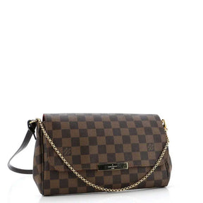 LV Sac à épaule Damier Favorite MM de Louis Vuitton Damier ebène