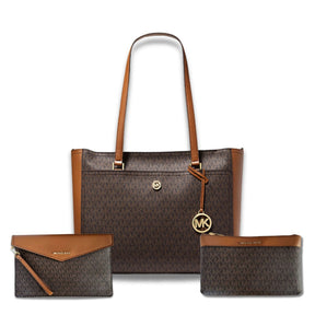 MK Ensemble sac cabas 3 en 1 Maisie marron - Grand