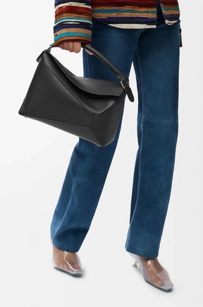 Sac Loewe Puzzle Edge moyen en cuir de veau classique