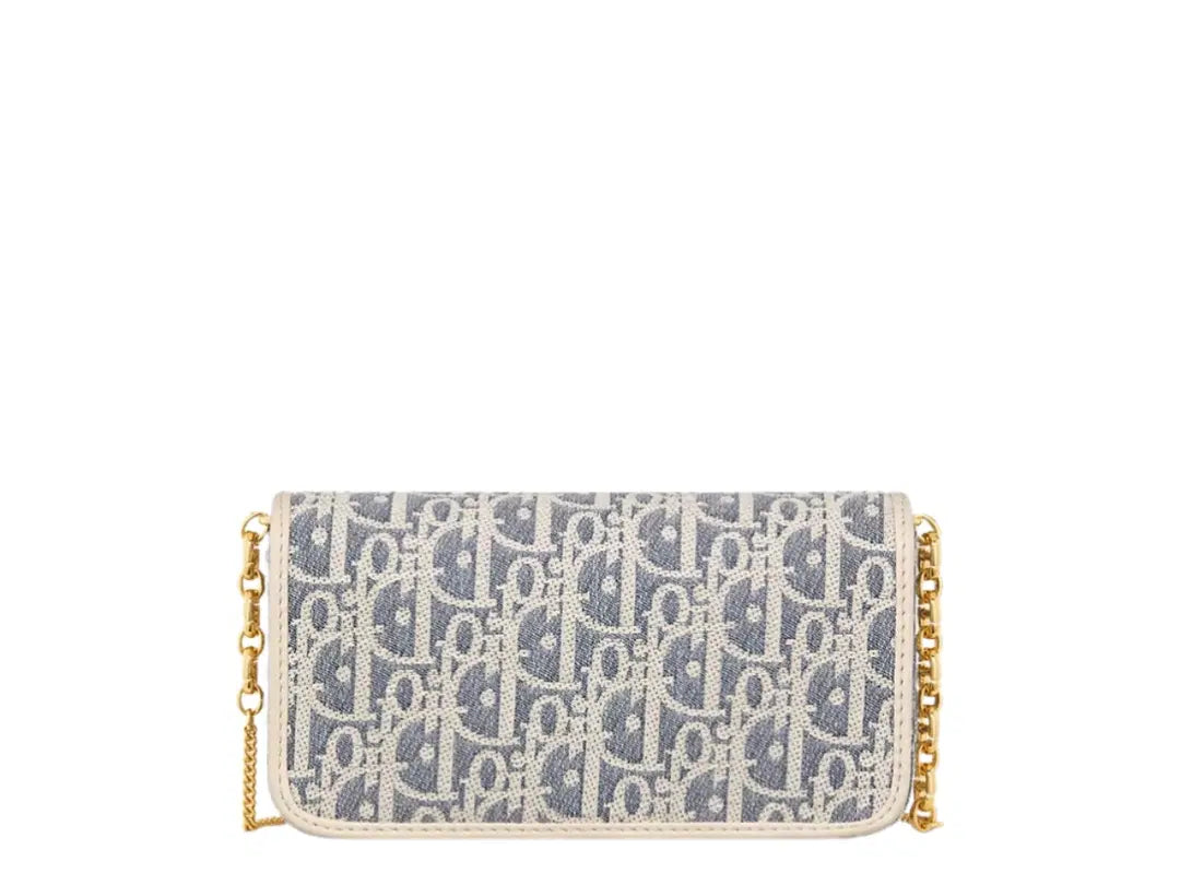 Petite pochette Miss Caro Dior avec chaîne en toile Dior