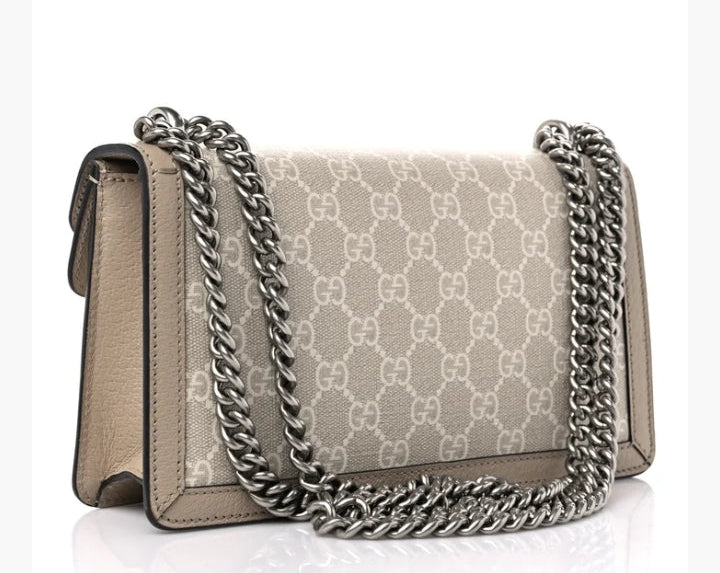 Gucci Petit sac porté épaule Dionysus rectangulaire en toile GG Supreme et cuir de veau grainé