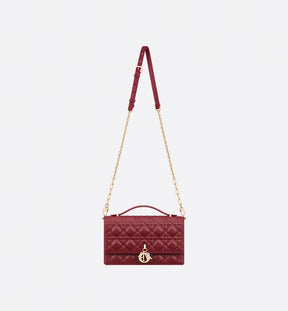 sac à main Diôr Peau de mouton Cannage rouge cerise