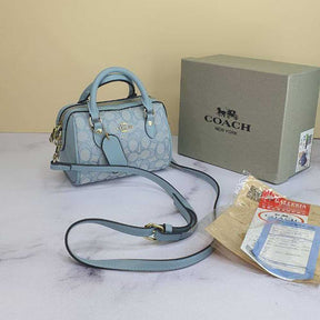 Co@ch Mini Rowan Crossbody In Signature Chambray