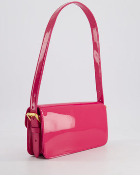 Sac bandoulière à rabat Mïss Diôr Fuchsia Christian Diôr de veau verni avec finitions dorées