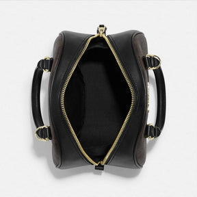 Sac à main Sydney en marron et noir Signature