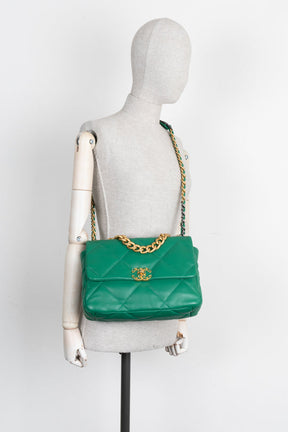 Sac CH@NEL Chanel 19 en vert