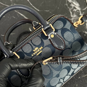 Co@ch Mini Rowan Crossbody In Signature Chambray