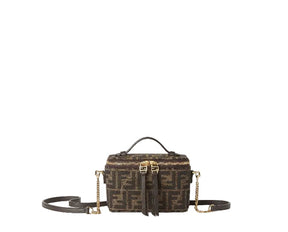 Fendï Vanity
Mini sac en tissu FF jacquard couleur tabac marron