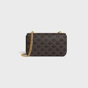 Cêlinë CHAIN SHOULDER BAG CLAUDE in Triomphe canvas
