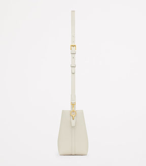 YSL Petit sac seau Le 37 de veau blanc