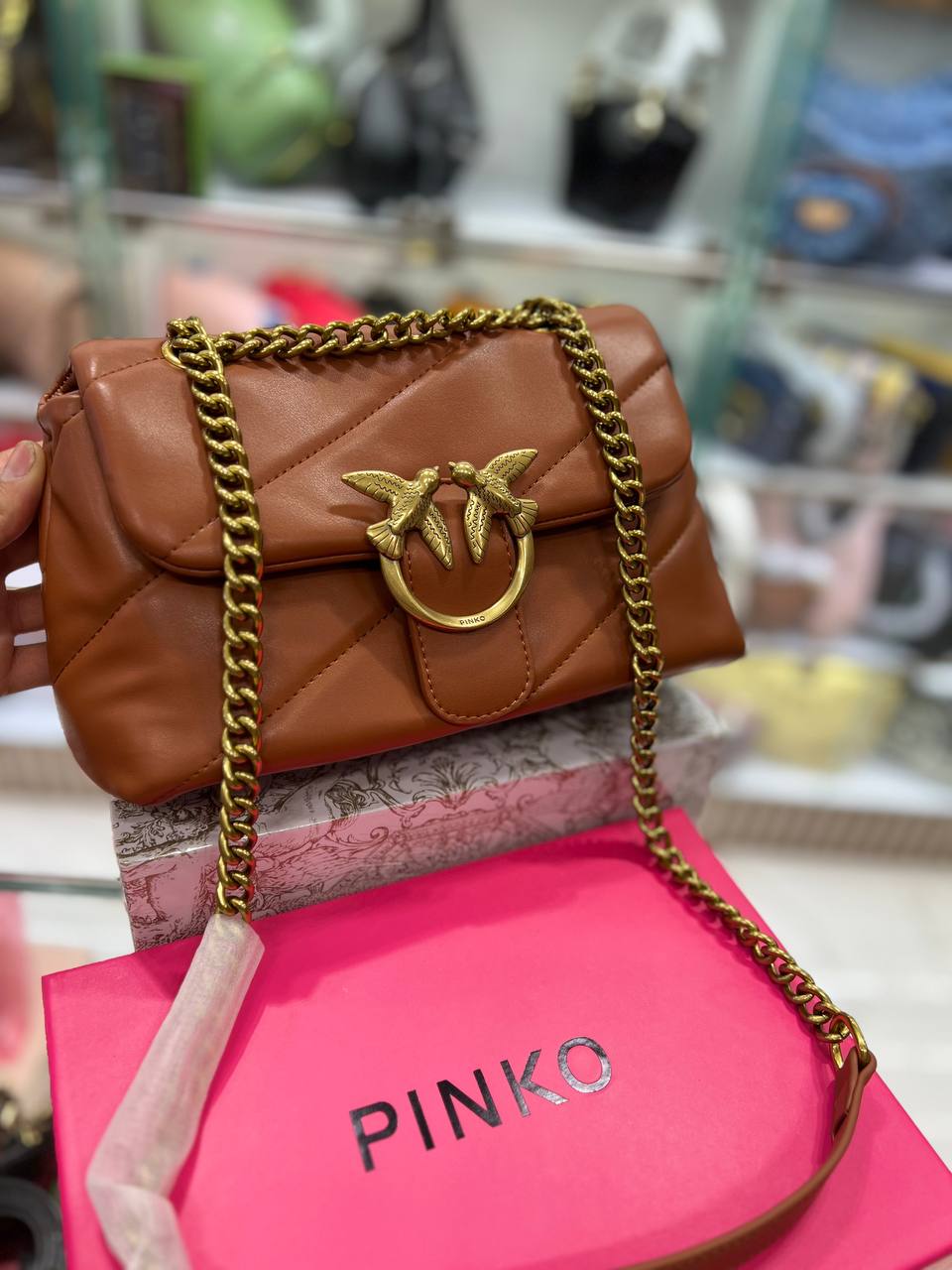 Pïnkô Bolsa Mini Love Bag Puff de piel