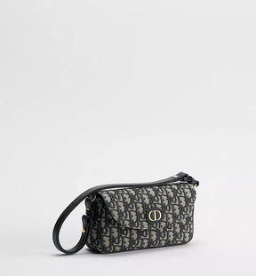 Pochette à chaîne D-Vine 30 Montaigne
Toile jacquard Dior Oblique bleu