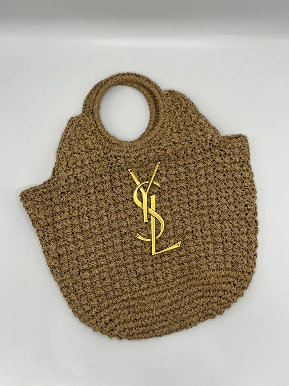 Saint Laurent Panier Small Raffia