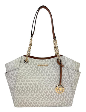 Mich@el Kors Jet Set Grand sac à bandoulière avec logo signature, vanille, Fourre-tout