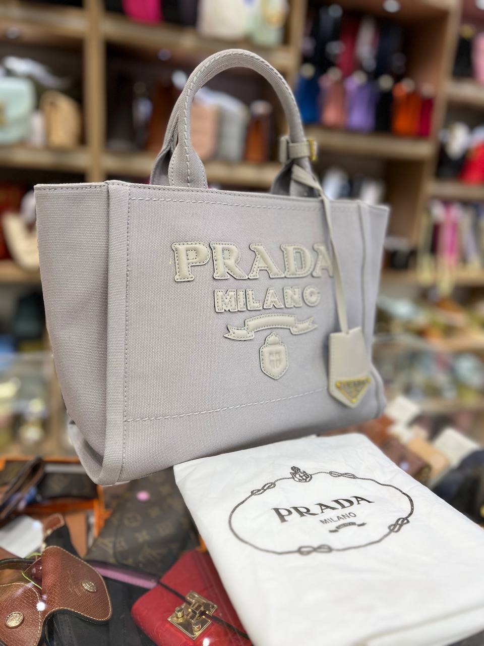 Sac à empiècement en toile de coton
