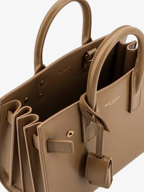 Saint Laurent Sac De Jour En cuir Beige Femme