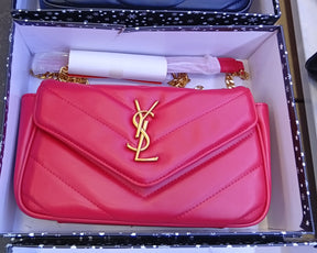 YSL LOULOU MINI d’agneau DEEPLY RED