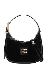 MIÜ MIÛ Petit sac hobo verni