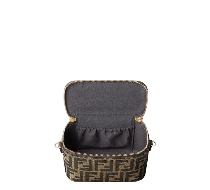 Fendï Vanity
Mini sac en tissu FF jacquard couleur tabac marron