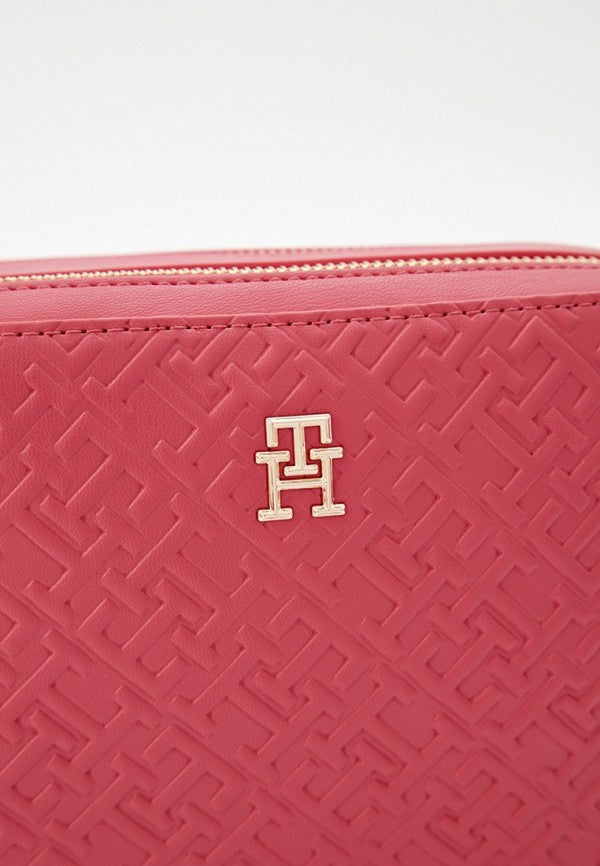 Sac bandoulière à monogramme TH embossé