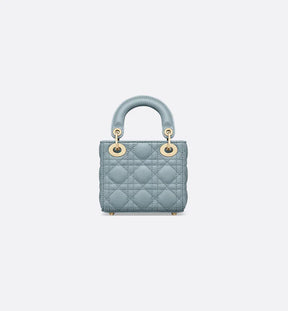 Micro sac Ladÿ Diôr 
d'agneau Cannage couleur cloud blue