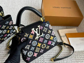 LV Capucines Mini-Monogramme Perlé Noir