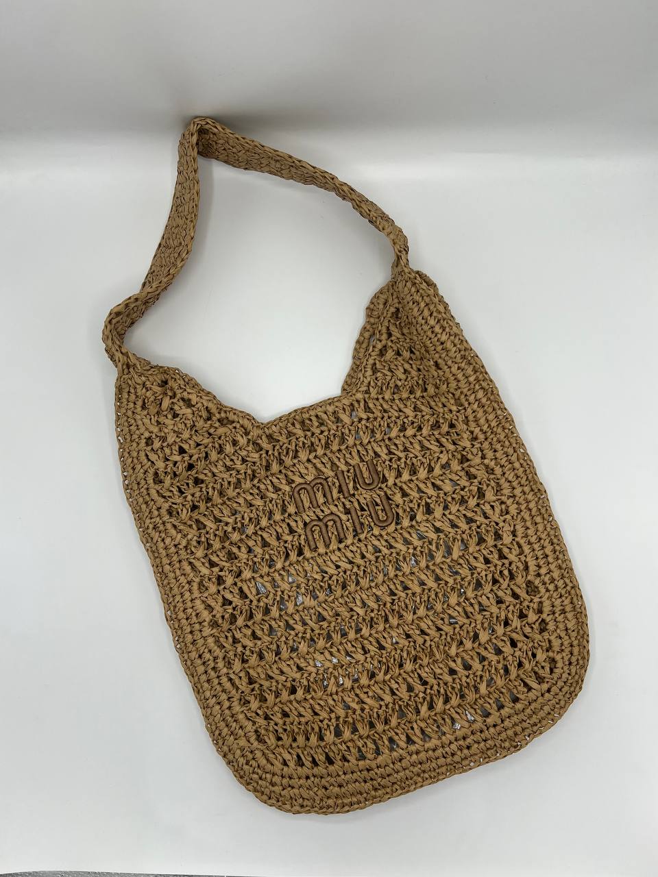 Miû Miû 
Logo Motif Crochet Shoulder Bag