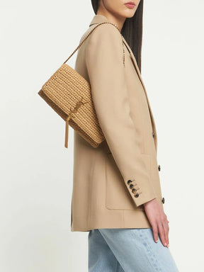 S@INT LAURENT - Kate 99 Raffia Bag W/ Tassel