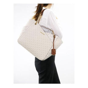 Mich@el Kors Jet Set Grand sac à bandoulière avec logo signature, vanille, Fourre-tout